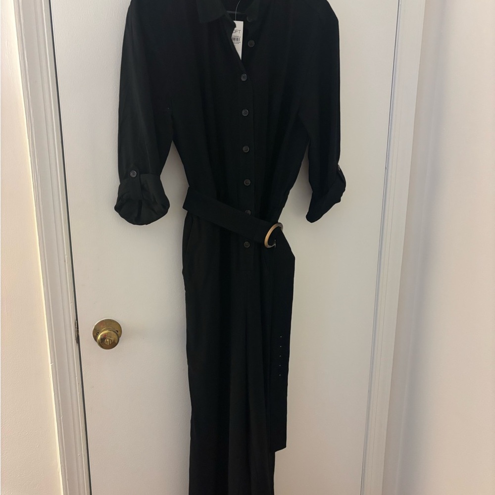 Loft casual button up jumpsuit